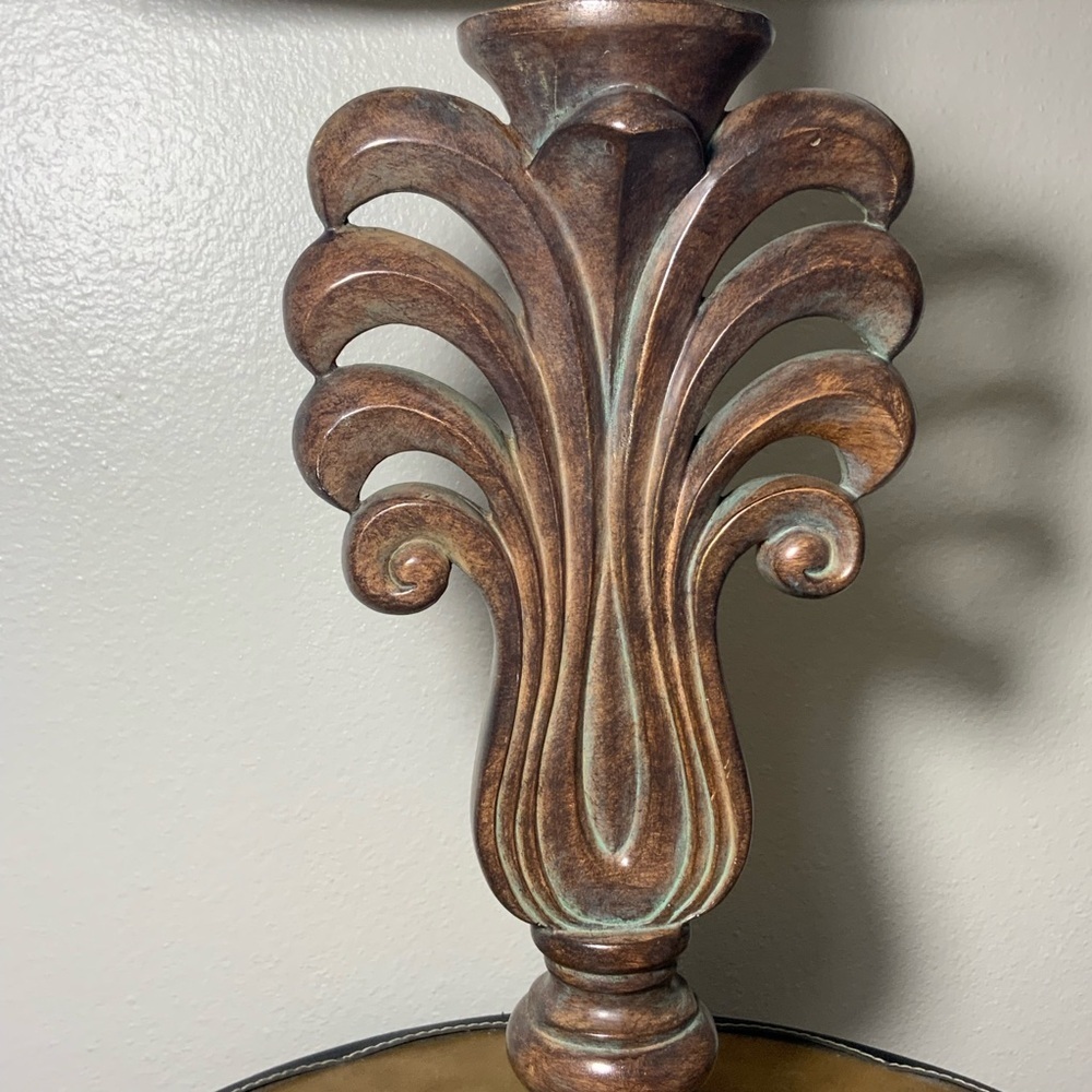 Tuscan Style Bronze Acanthus Table Lamp 27” No Shade - Picture 5 of 13